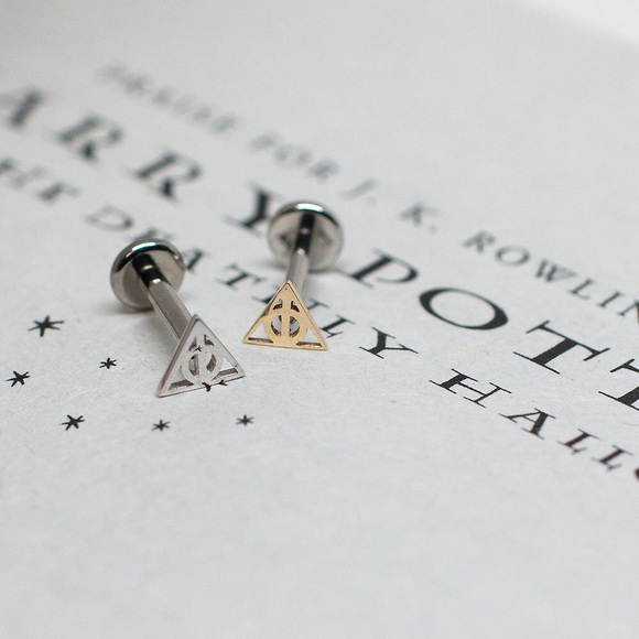 BVLA Jewelry - ⚡️ BVLA 14K Rose Gold Deathly Hallows Earrinng